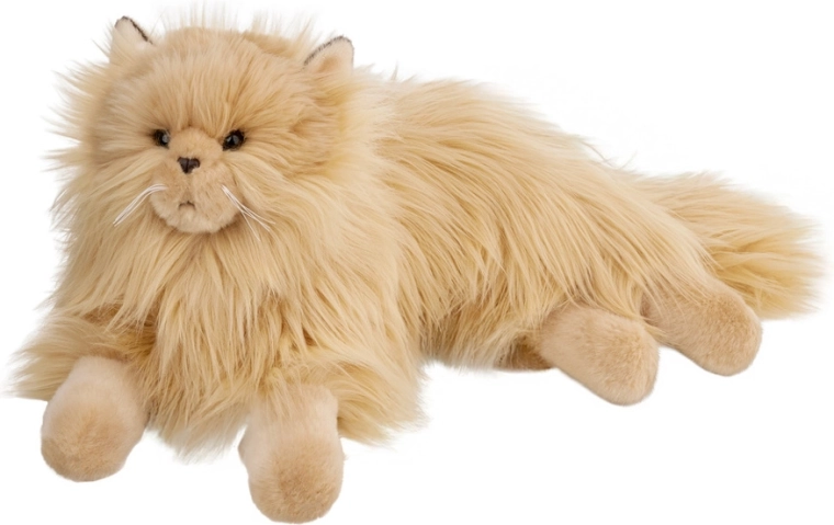 Chat persan en peluche beige 36 cm