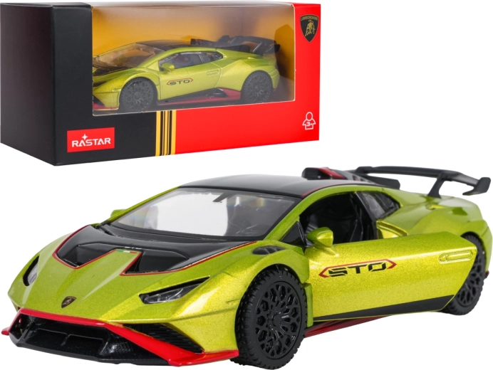 Modèle métallique Lamborghini Huracán STO RASTAR à l’échelle 1:43 vert