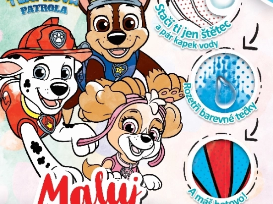 Livre de coloriage à l’eau A4 Paw Patrol - La Pat’ Patrouille