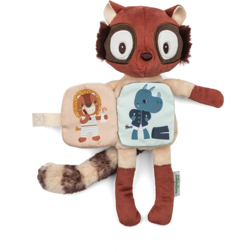Lemur en peluche Lilliputiens Elvis avec livre en tissu et éléments lumineux