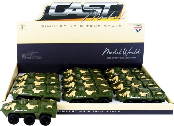 Véhicule de combat militaire en métal à friction (pull-back)