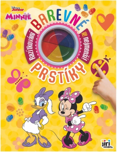 Cahier créatif empreintes colorées MINNIE avec peintures au doigt 23 × 30 cm