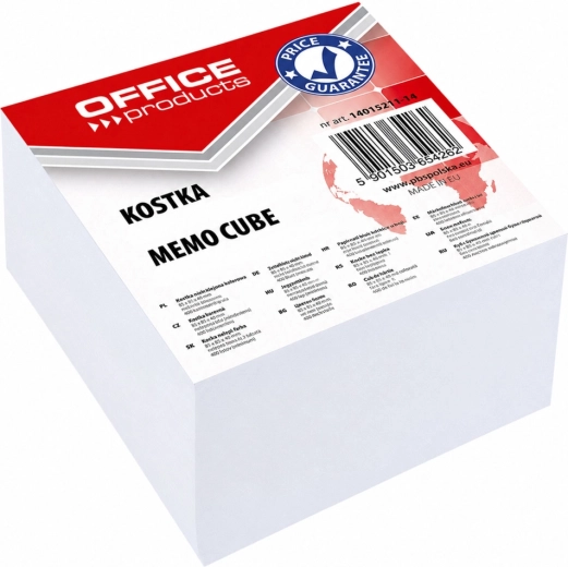 Office Products cube papier non adhésif blanc 85 × 85 × 40 mm - 1 pièce