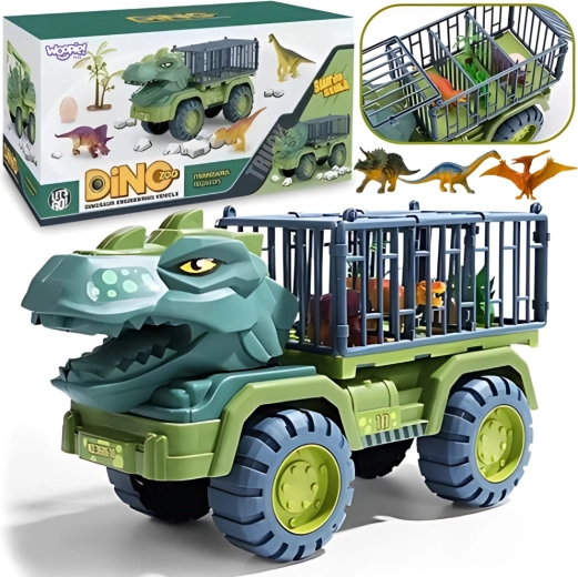 Transporteur de dinosaures T-Rex Woopie avec figurines