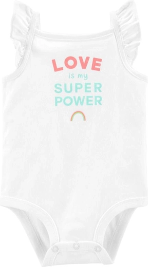Body débardeur pour fille Carter's blanc, taille 92 (24 mois)