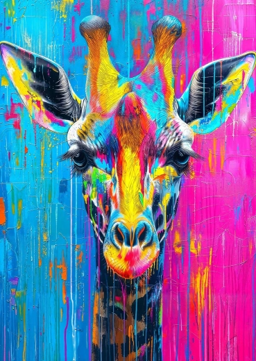 Puzzle Enjoy Girafe peinte 1000 pièces