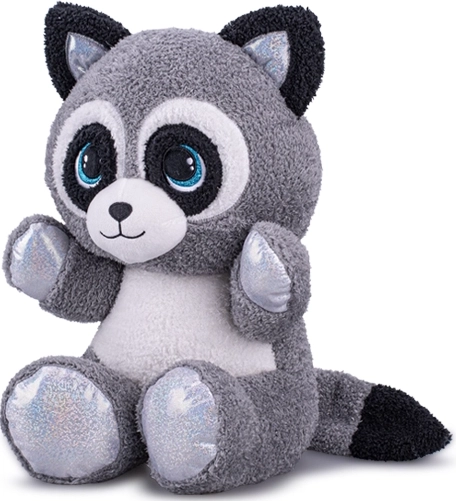 Raton laveur en peluche assis 16,5 cm