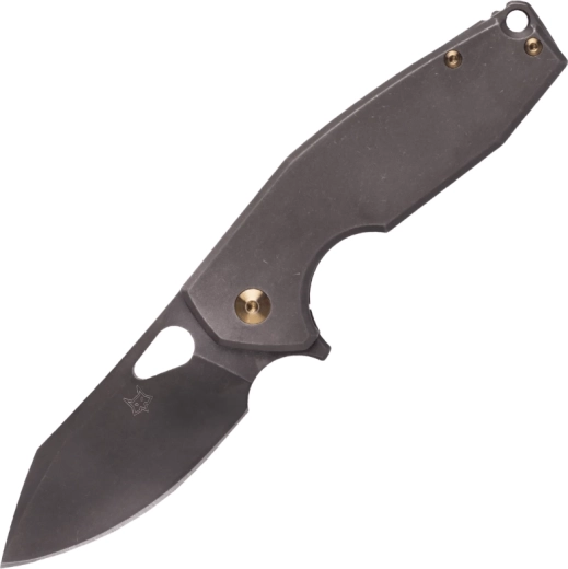 Couteau de poche FOX Yaru 7 cm, titane, bronze, Stonewash PVD