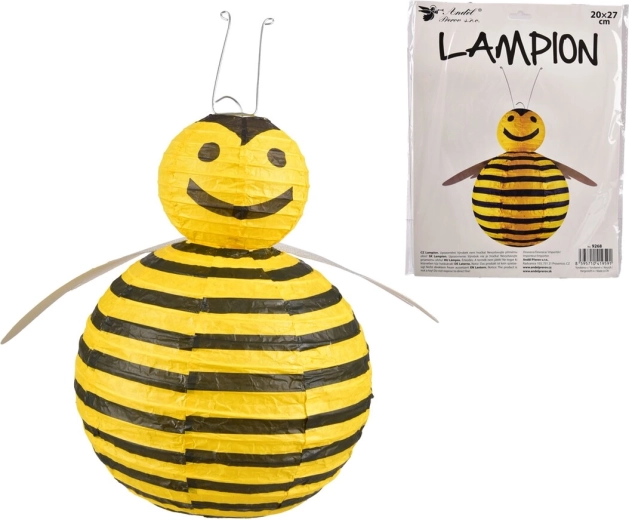 Lampion abeille jaune