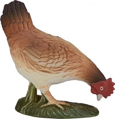 Figurine réaliste poule se nourrissant