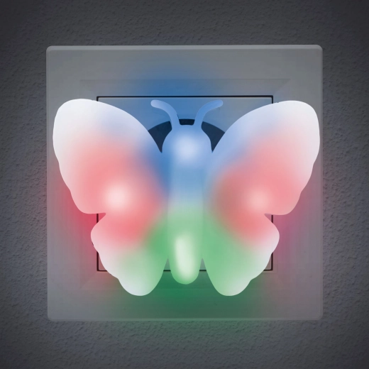 Veilleuse LED colorée en forme de papillon
