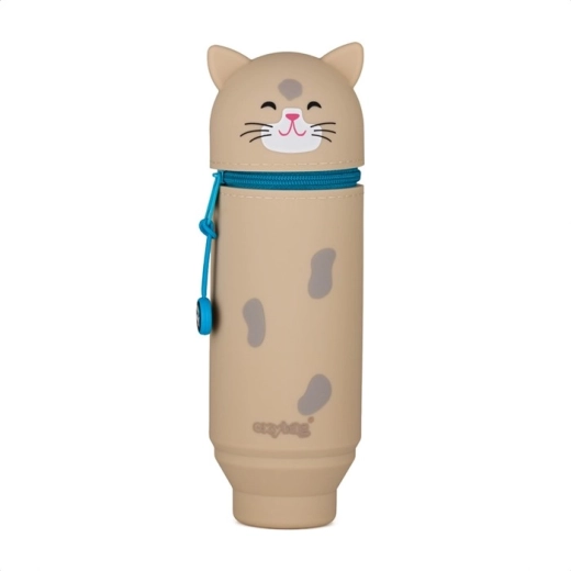 Trousse en silicone Chat – transformable en porte-stylos