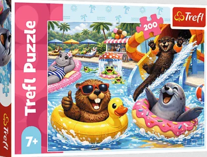 Puzzle Trefl Castors dans la piscine 200 pièces