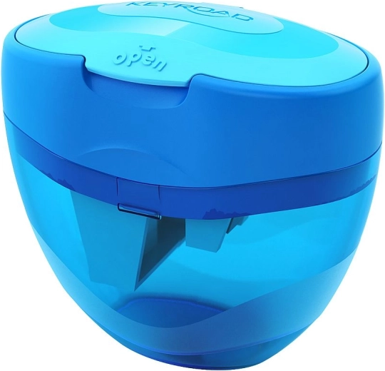 Taille-crayon Keyroad Tri Plus, en plastique, bleu