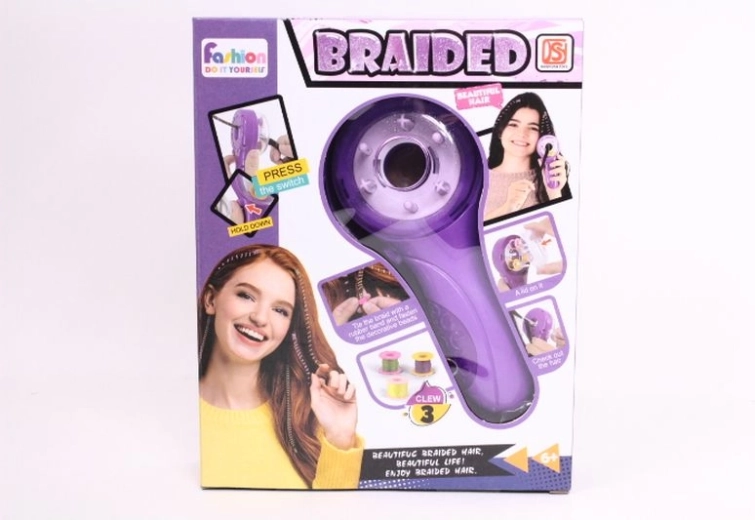 Tresseur électrique de cheveux avec fils colorés