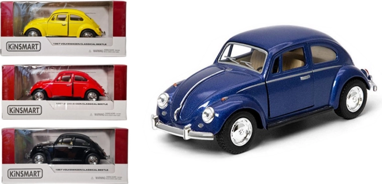 Modèle métallique de voiture VOLKSWAGEN Beetle avec propulsion à rétrofriction