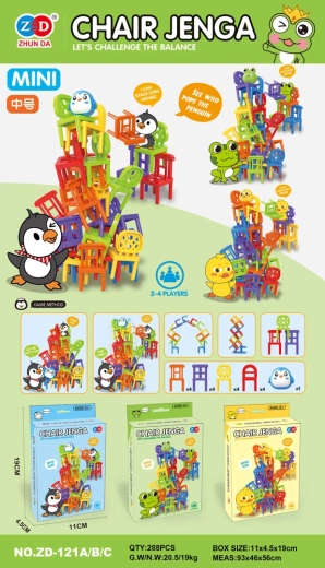 Mini jeu d’équilibre avec chaises – édition caneton