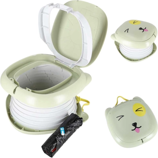 Pot pour enfant de voyage pliable vert