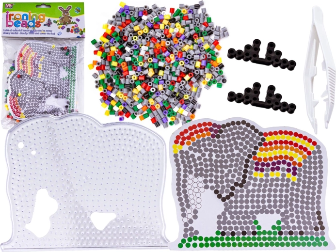 Perles à repasser avec gabarit éléphant