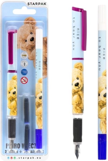 Stylo-plume avec ourson et effaceur
