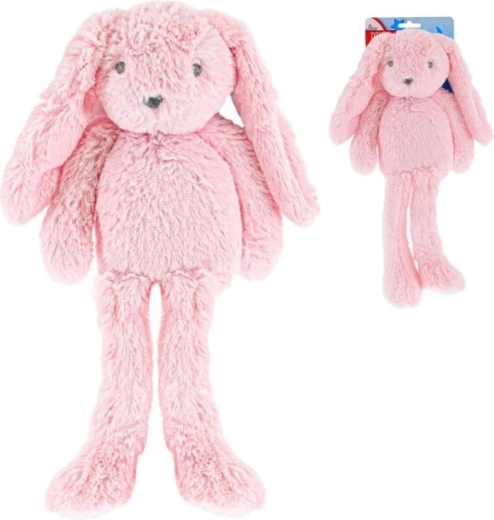 Lapin en peluche aux longues jambes rose
