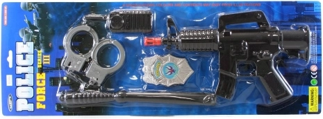 Set de police pour enfants avec pistolet-mitrailleur et accessoires