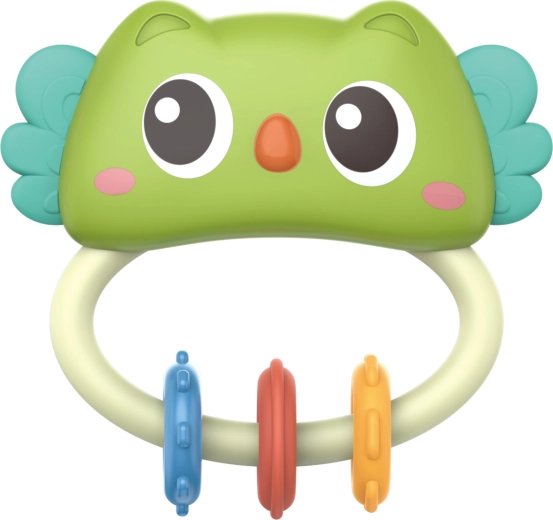 Hochet et anneau de dentition hibou