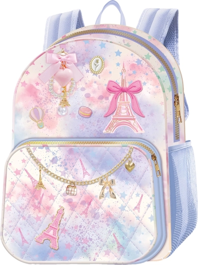 Sac à dos enfant deluxe Paris – aquarelle avec nœud