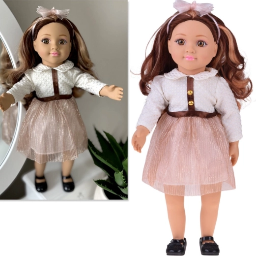 Poupée stylée 48 cm aux longs cheveux bruns MAY MAY GIRL