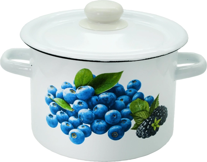 Casserole émaillée avec couvercle 5,5 l au décor fruité TORO