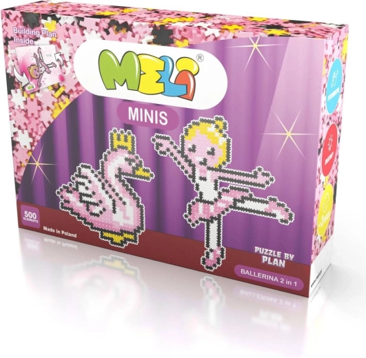 Meli Minis ballerine 2-en-1 – jeu de construction 500 pièces
