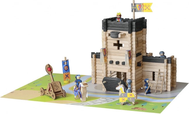 Jeujura construction en bois – château avec catapulte, 270 pièces