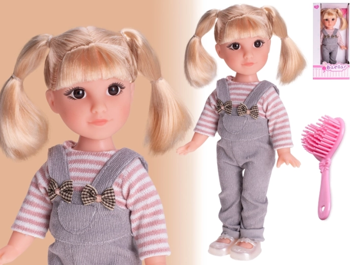 Poupée mannequin à la mode avec longs cheveux blonds 30 cm