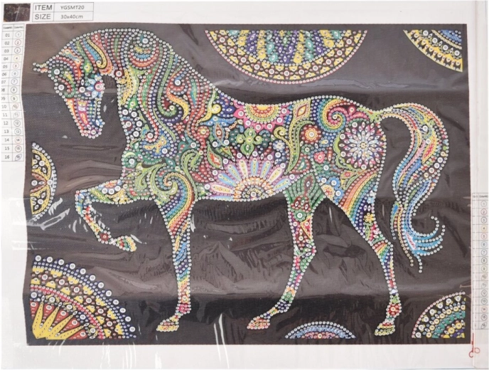 Peinture diamant cheval lumineux 30 × 40 cm