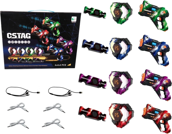 Ensemble de pistolets laser avec cibles et capteurs de ceinture