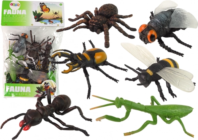 Set de figurines réalistes d’insectes et d’araignées – 6 pcs
