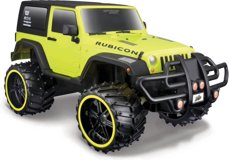 Maisto RC Jeep Wrangler Rubicon tout-terrain jaune 1:16