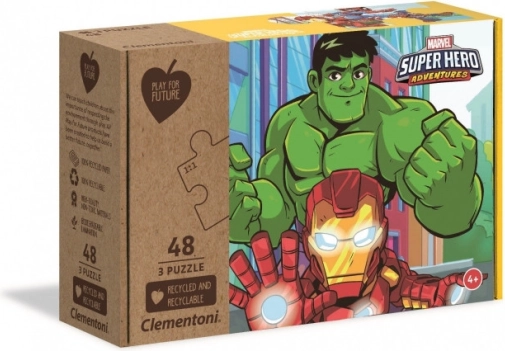 Puzzle Play For Future MARVEL Super Hero Adventures 3×48 pièces