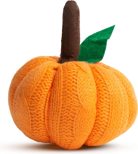 Décoration textile d’Halloween en forme de citrouille orange