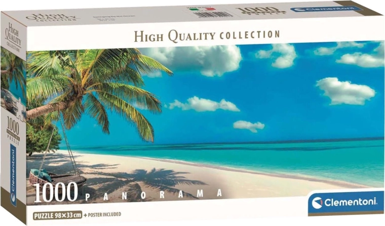 Puzzle panoramique Balançoire au bord de l’océan 1000 pièces CLEMENTONI