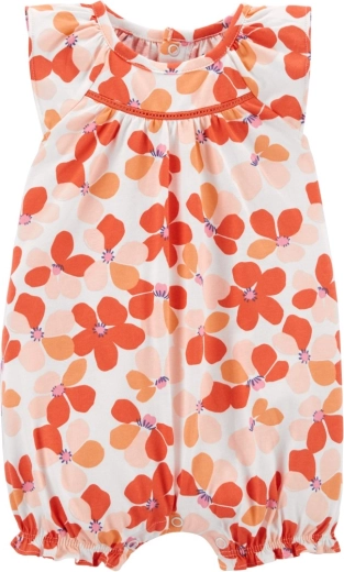 Combinaison d’été pour filles avec motif floral orange CARTER'S