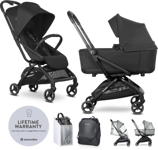 Easywalker Rockey S poussette combinée Pure Black