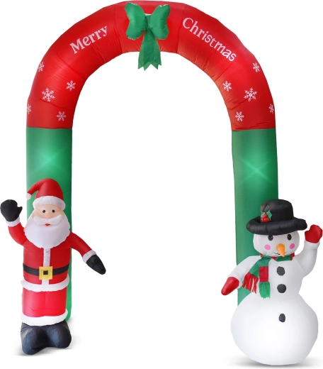 Arche de Noël gonflable de 240 cm avec éclairage LED
