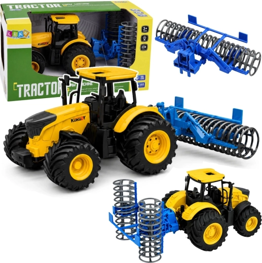 Tracteur agricole pour enfants avec rouleau cultivateur 1:24 avec lumières et sons