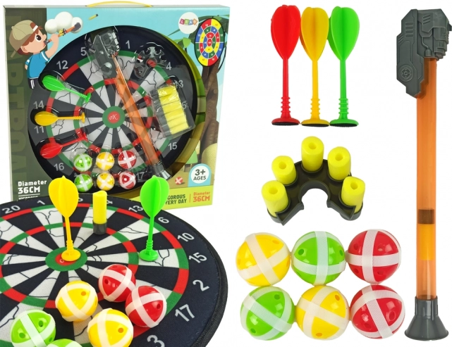 Jeu de fléchettes pour enfants avec bande auto-agrippante 36 cm