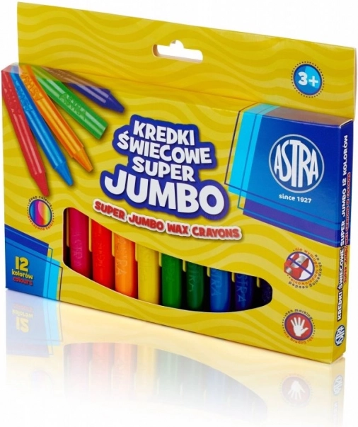 Crayons de cire Astra Super Jumbo 12 pcs
