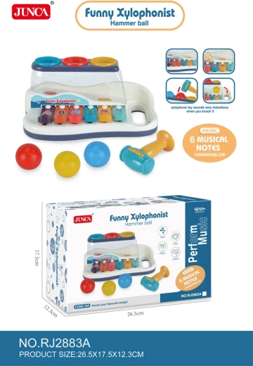 Ensemble musical 2-en-1 – xylophone avec marteau et balles
