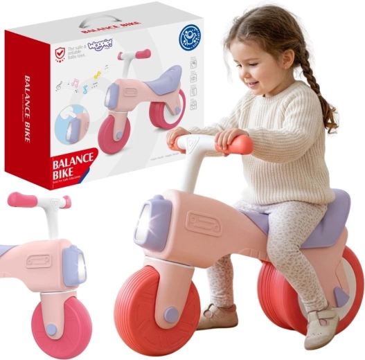 Draisienne WOOPIE Huanger avec son et lumière, rose 18m+