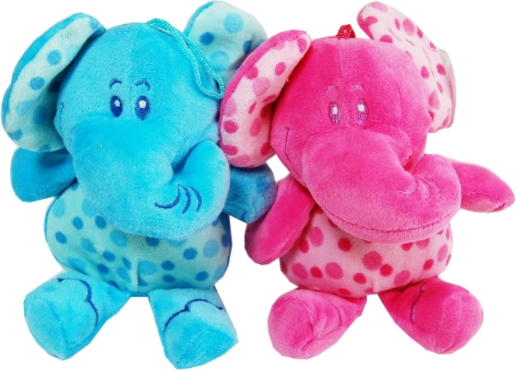 Éléphant en peluche à pois