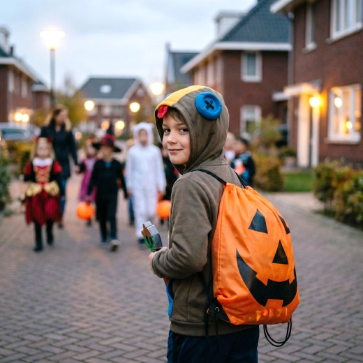 Sac à dos Halloween avec motif citrouille